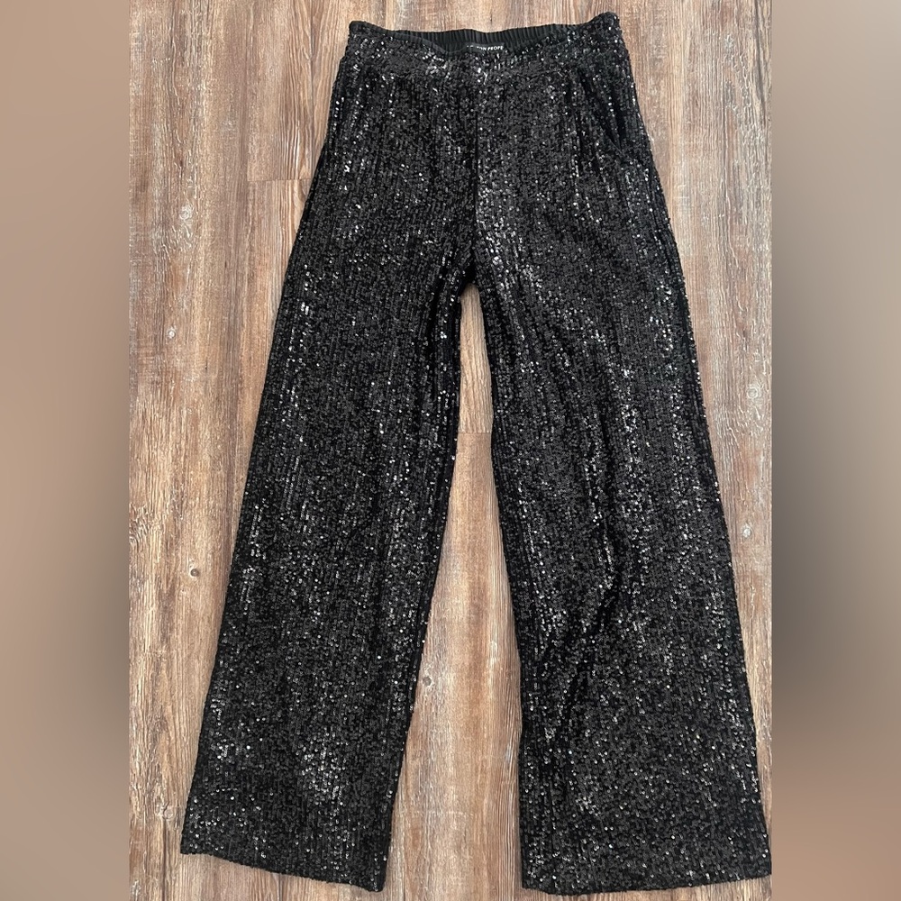 Boston Proper Black Sequin Pants